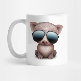 Baby Pig Wearing Sunglasses Mug